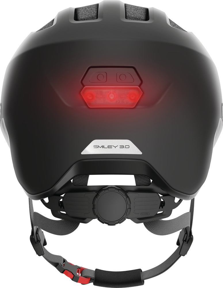ABUS Hjelm Smiley 3.0 ACE LED velvet black - eCykler a/s