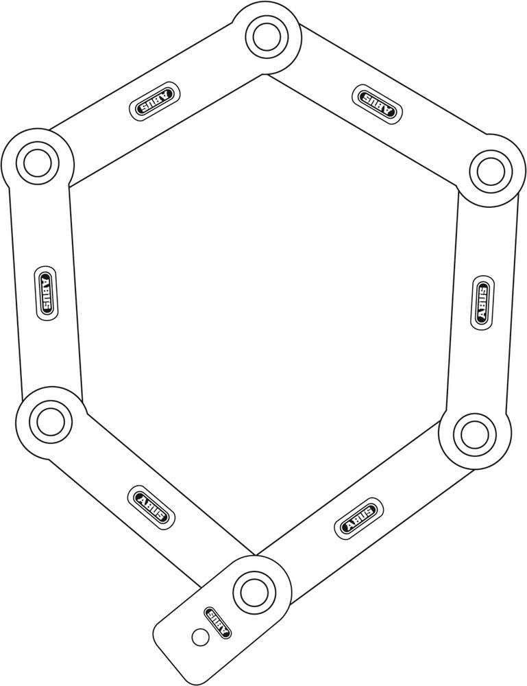 Abus Bordo 6015 90 cm foldelås + Bosch batterilås DT (skrårør) DVN godkendt - eCykler a/s