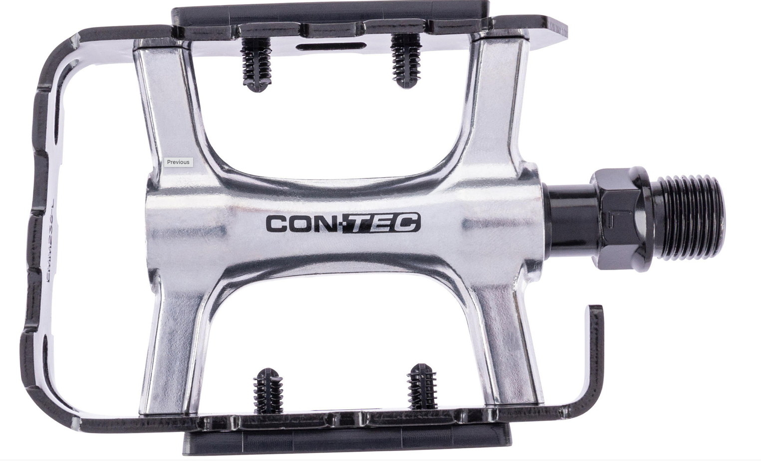Contec Pedaler CPI-046 alu m/lukkede lejer sort/sølv - eCykler a/s