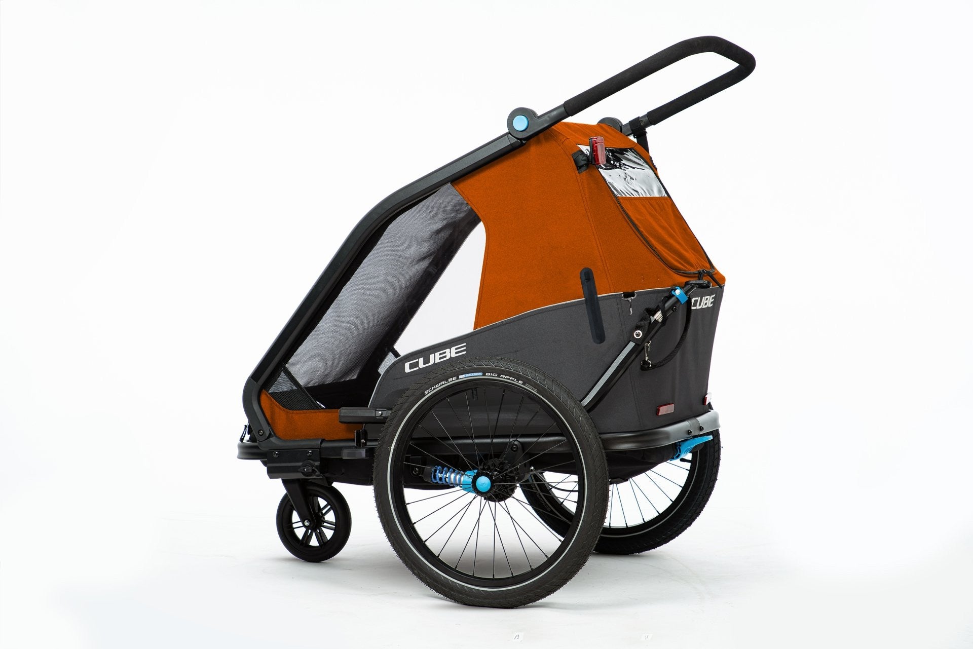 Cube Double Kids Cykelanhænger f/2 børn orange - eCykler a/s
