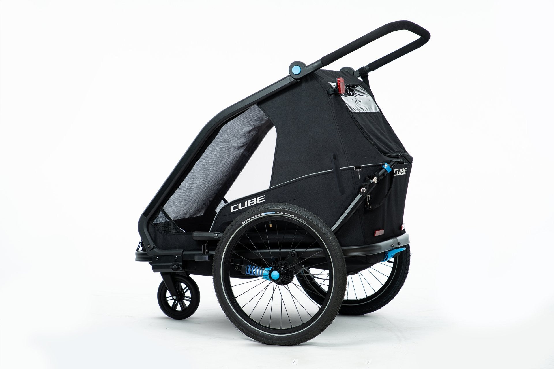 Cube Double Kids Cykelanhænger f/2 børn sort - eCykler a/s