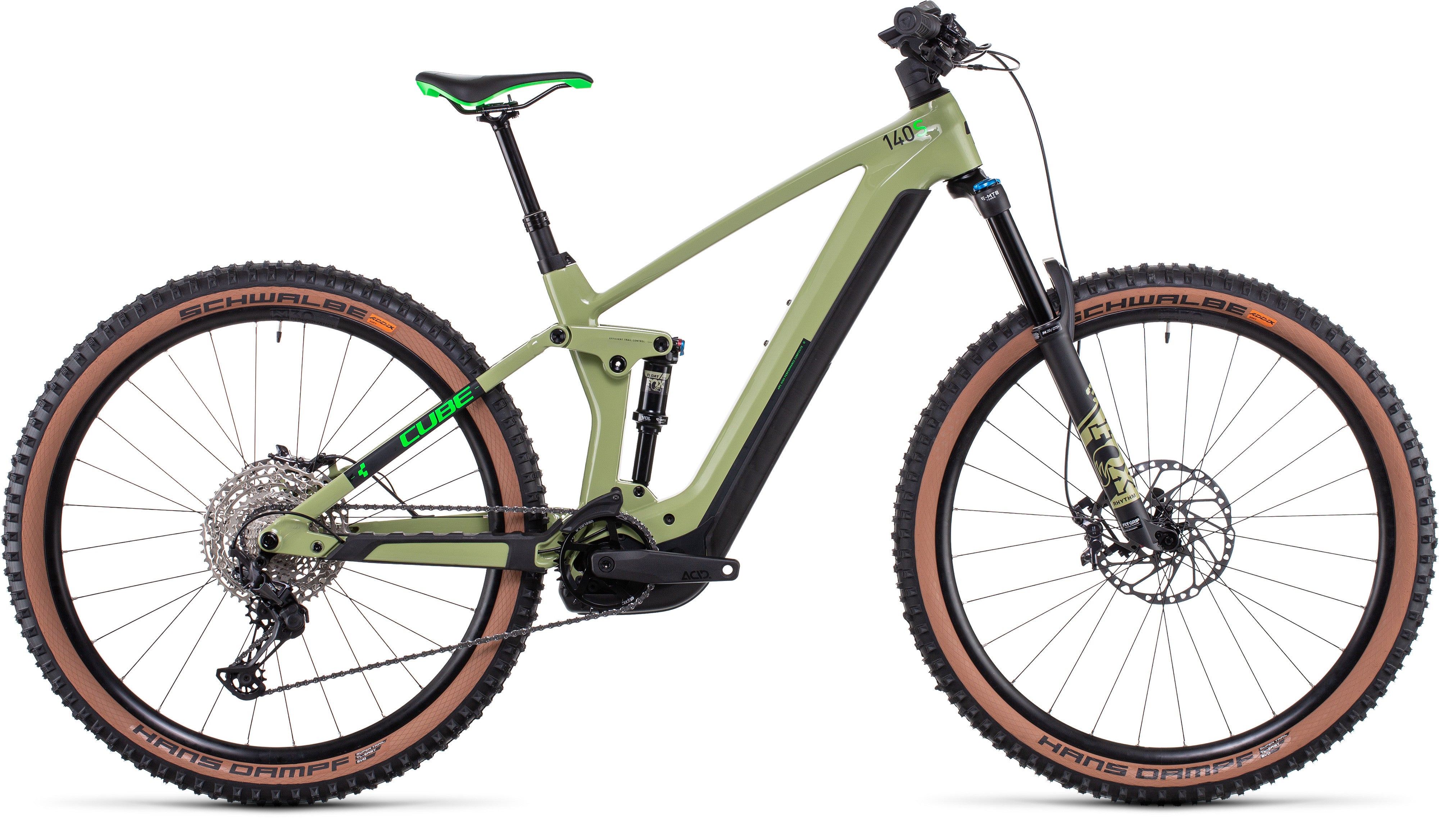 Cube Stereo Hybrid 140 HPC SL 750Wh 29 green´n´flashgreen - eCykler a/s