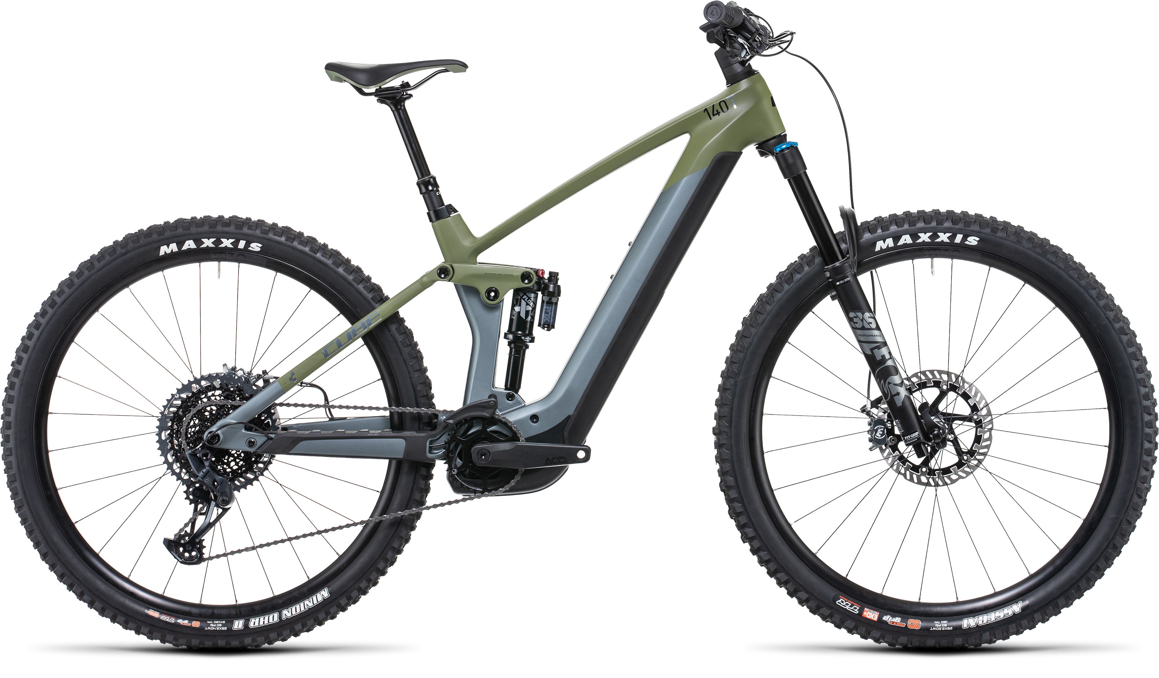 Cube Stereo Hybrid 140 HPC TM 625Wh 27,5 Flashgrey´n´olive 17/S" - eCykler a/s