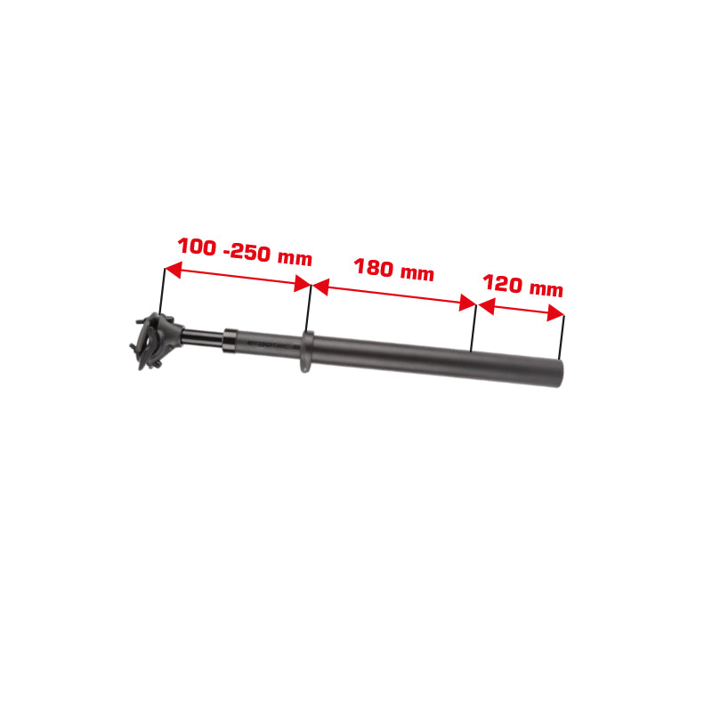 Ergotec fjedersadelpind Ø34.9mm 550mm - eCykler a/s
