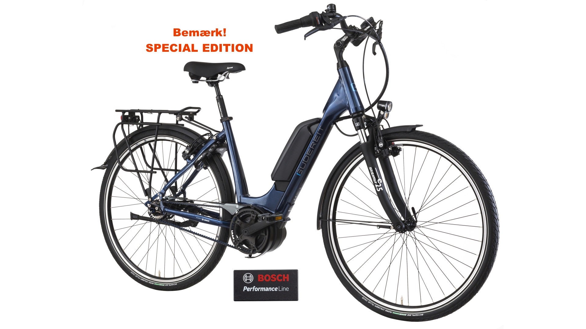 Gudereit EC-3.5 SE 500Wh Mono Gates remtræk elcykel matsort - eCykler a/s