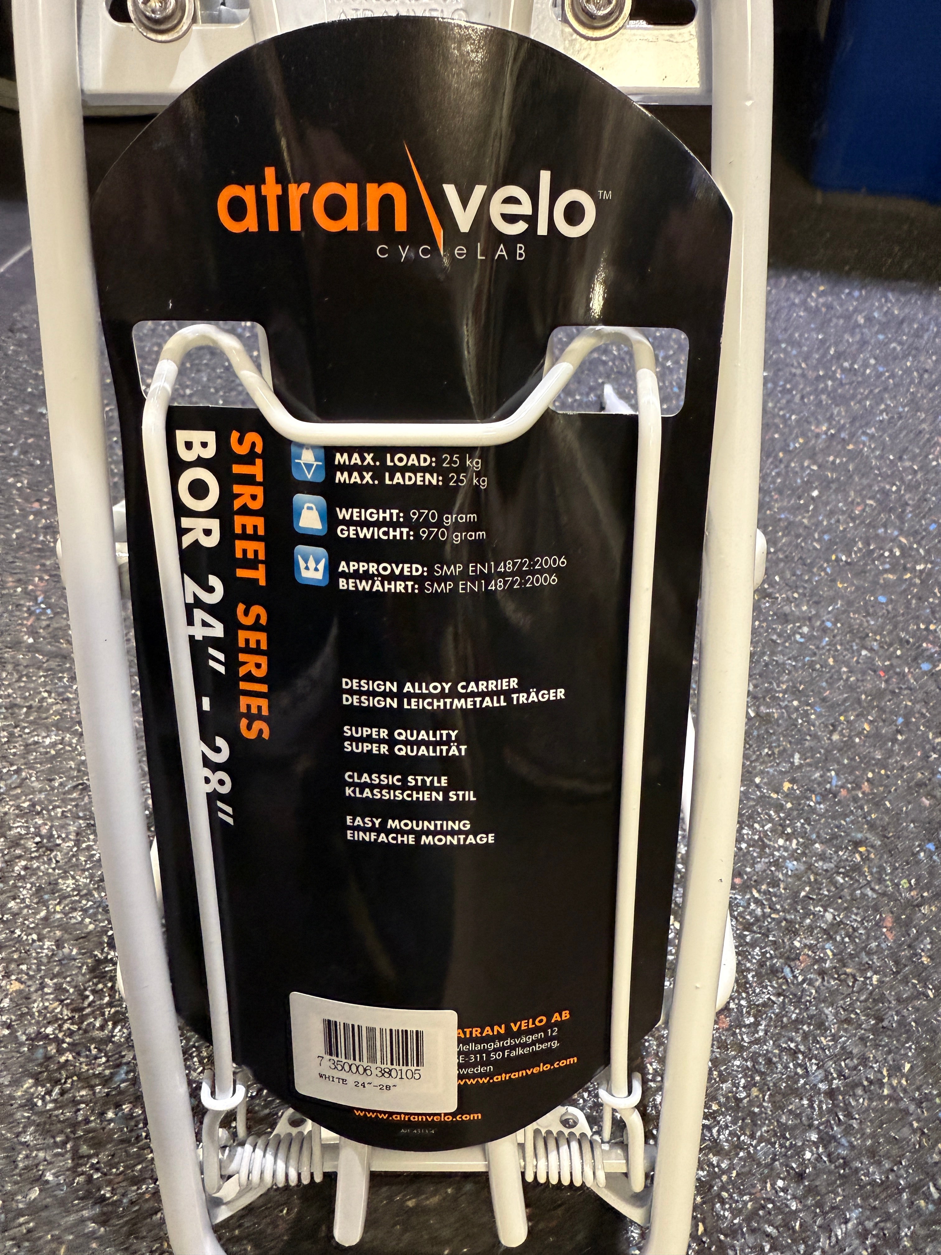 Atran Velo alu bagagebærer m/klap 24-28"