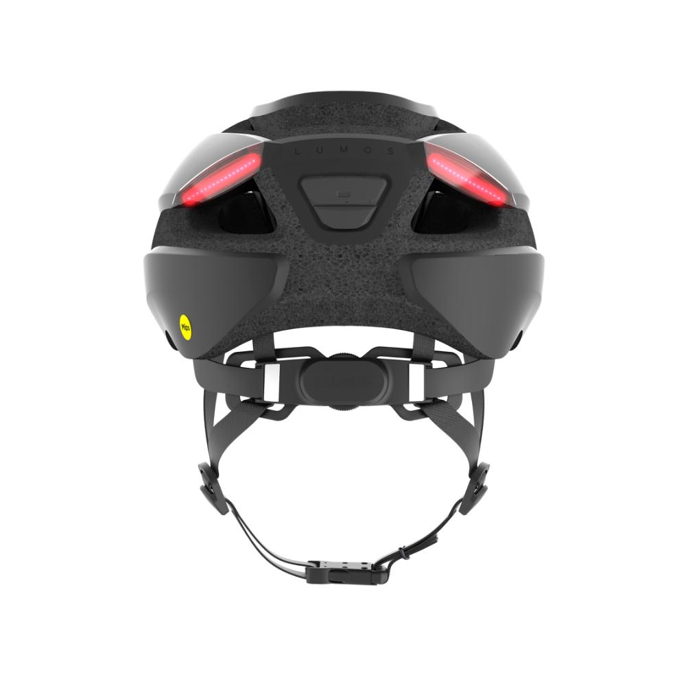 Lumos Ultra hjelm med MIPS (charcoal black). Cykelhjelm med integrerede lygter, blinklys og bremselys. - eCykler a/s