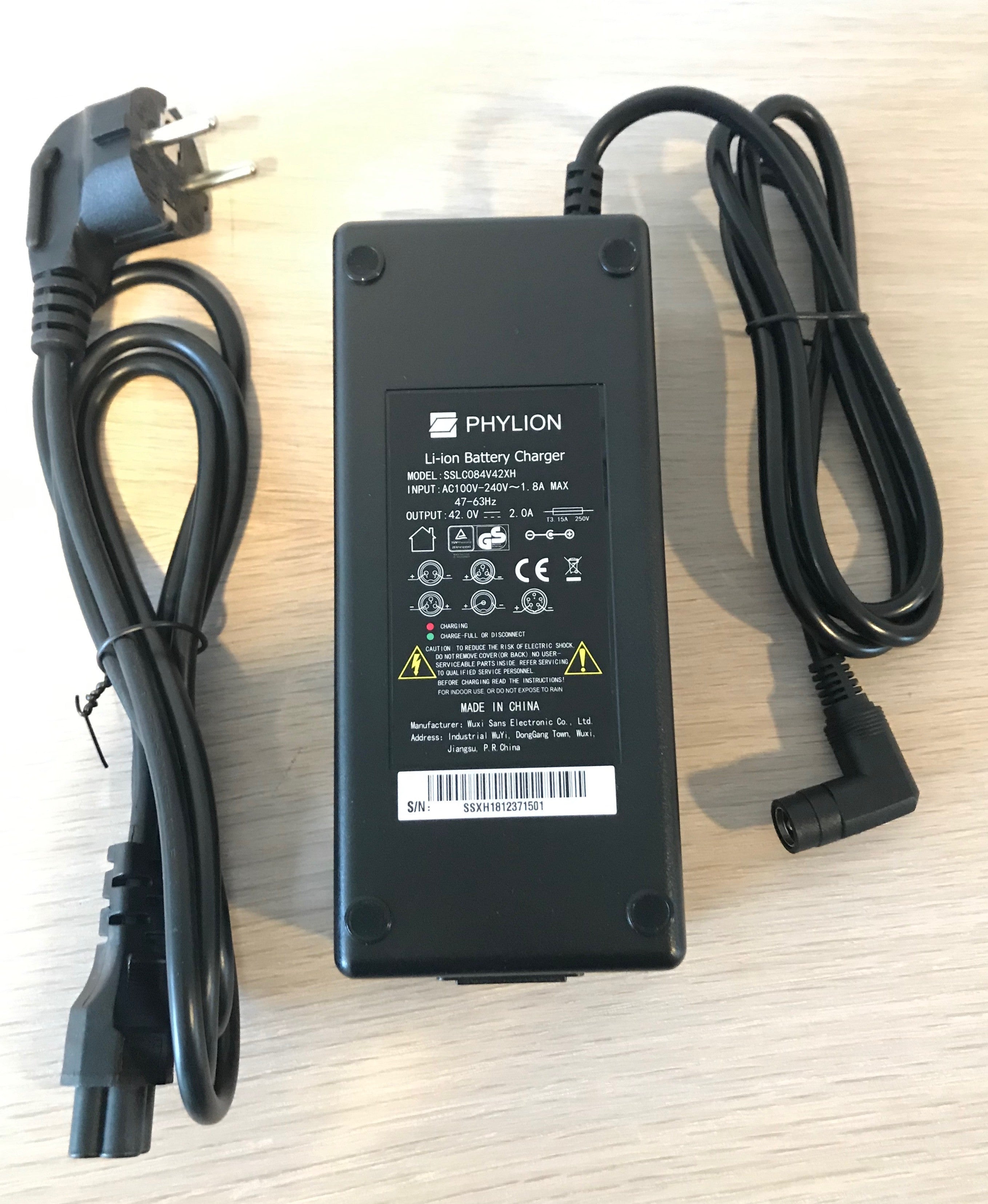 Oplader 36 volt til E-Fly/Kildemoes/Phylion - eCykler a/s