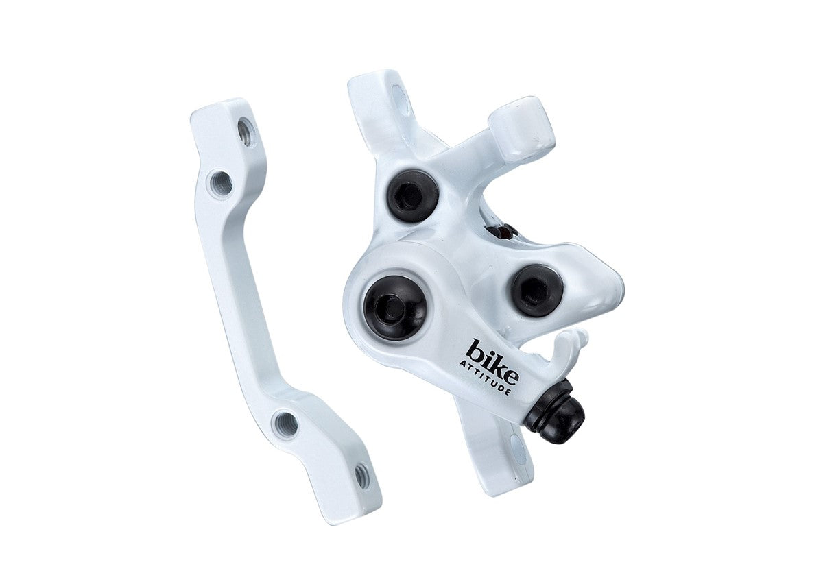 Skivebremse Bike Attitude caliber For Hvid Mekanisk Inkl. Adapter - eCykler a/s