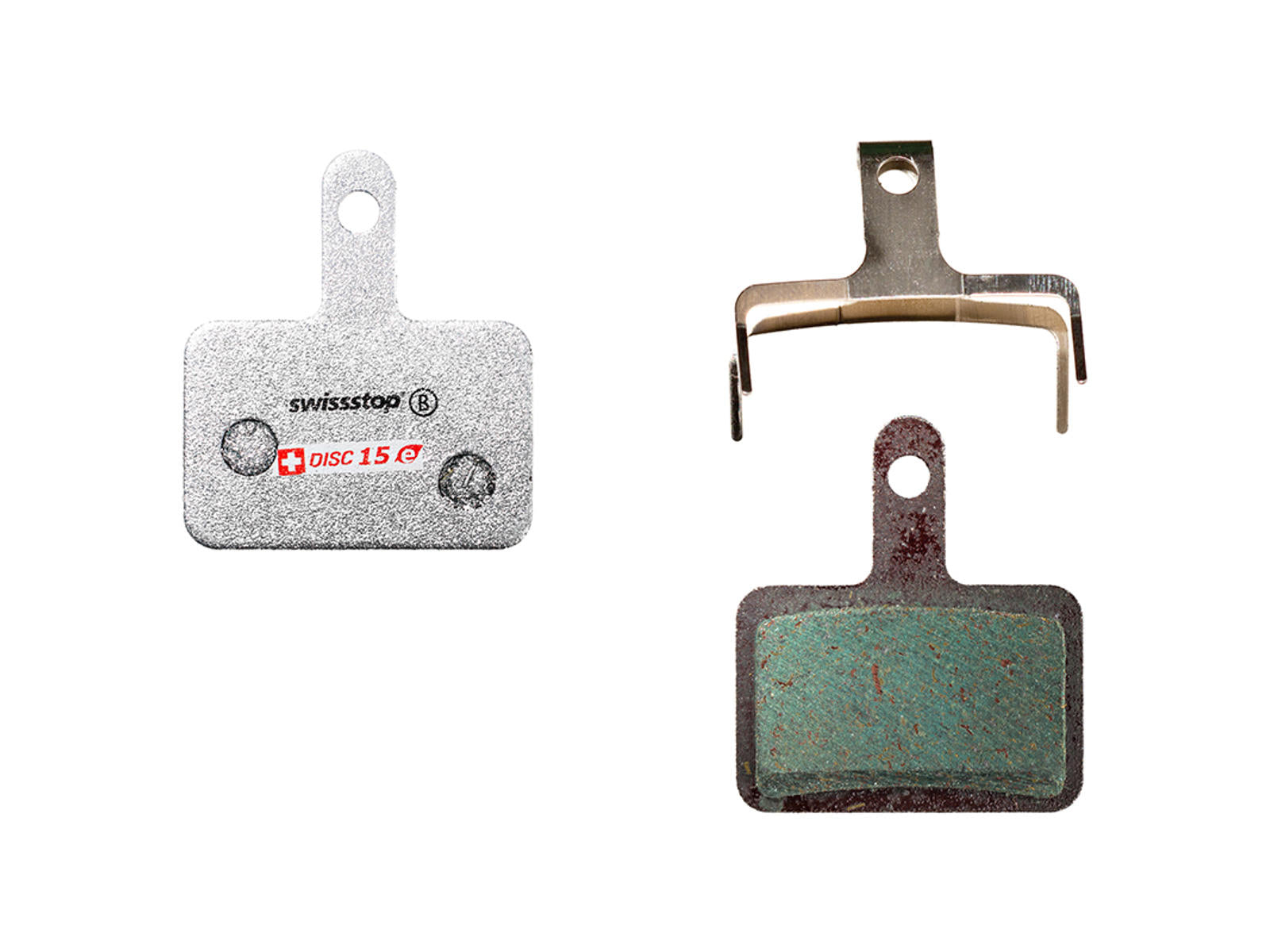 Swissstop bremseklodser Shimano / TRP Organic pad Steel plate - eCykler a/s