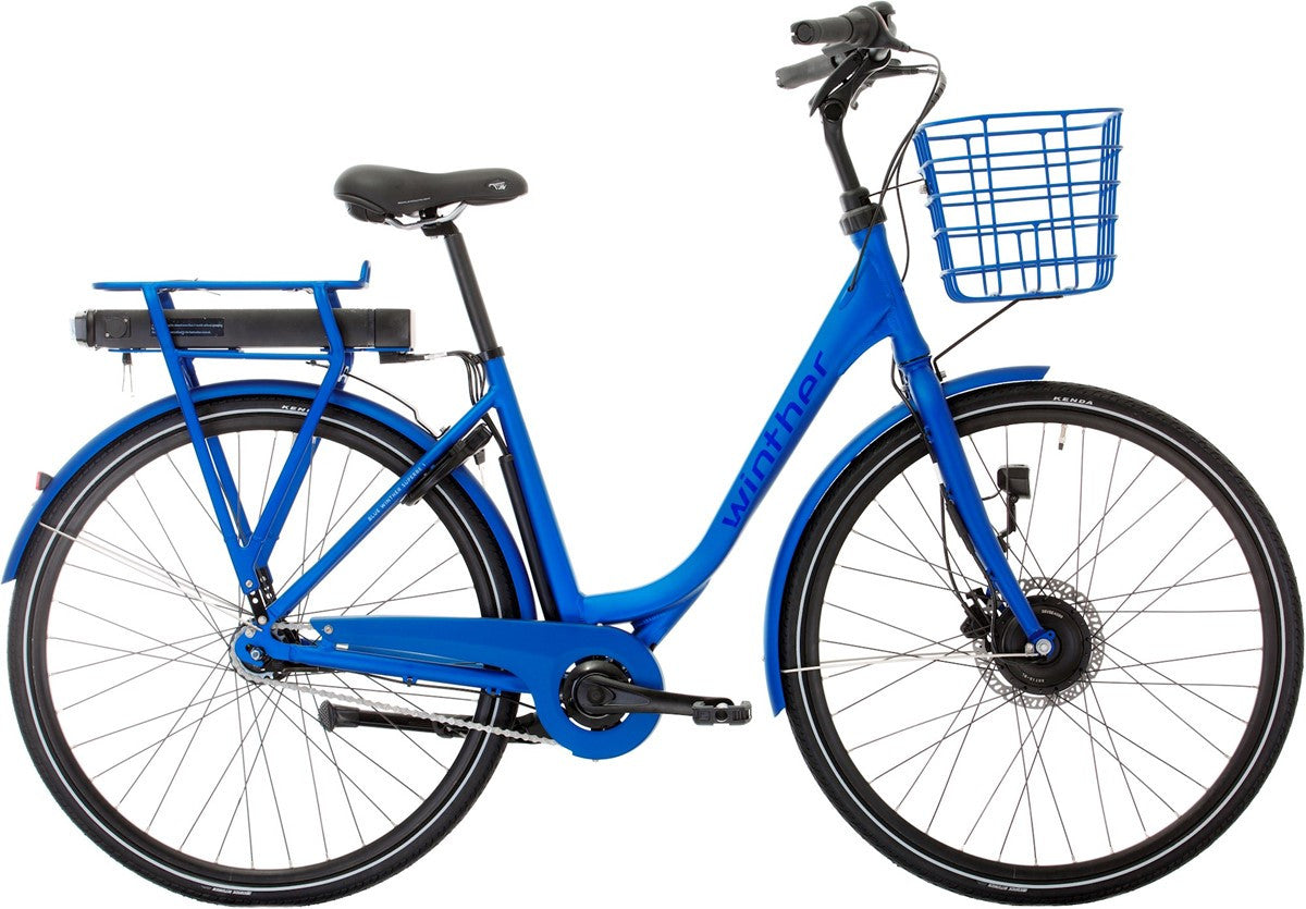 Winther Superbe 1 Dame Nexus 7g fod/hydr. disc matblå 10.4Ah 54cm - eCykler a/s