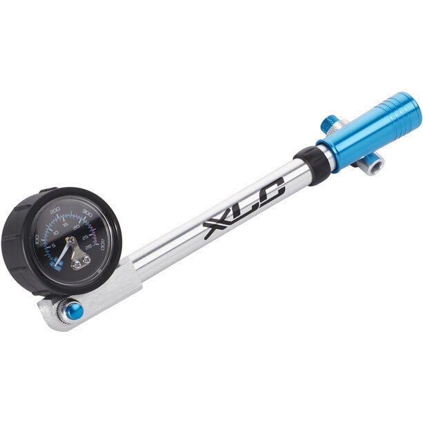 XLC HighAir Pro PU H03 Precision gaffelpumpe blå - eCykler a/s