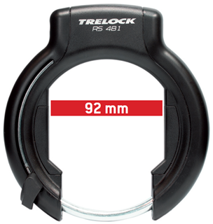 Trelock lås ring RS481 XXL ( 92 mm ) Varefakta Godkendt - eCykler a/s