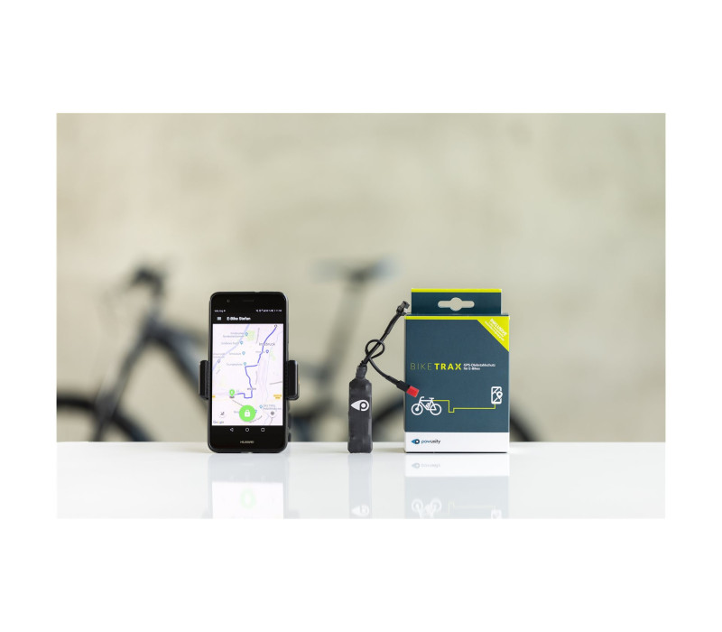 adjektiv dobbeltlag form BikeTrax GPS tracker til Elcykel med Shimano