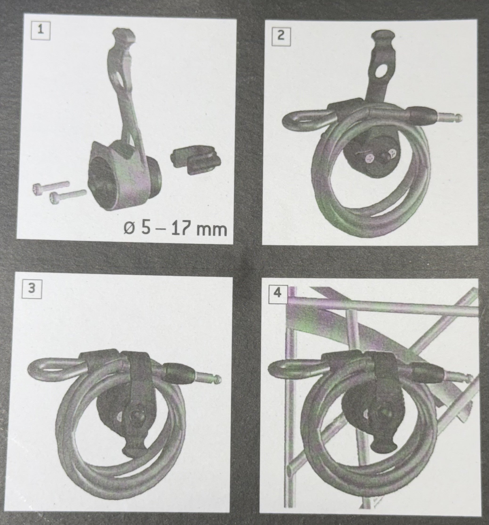 Trelock ZR 310 Ø10mm 180cm Plug-in wire til cykler med Trelock/AXA/Abus Ringlåse