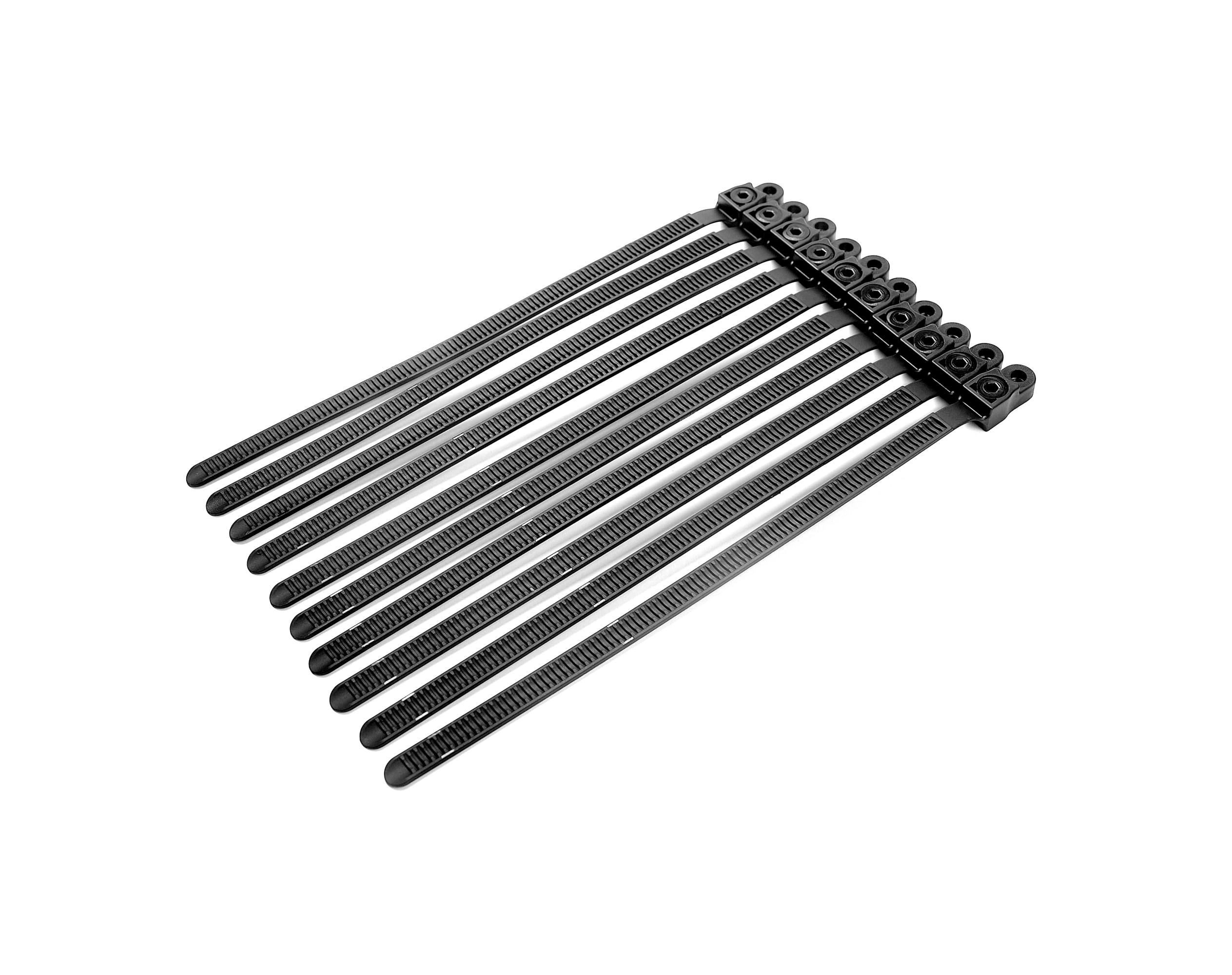 Spændbånd plast m. skruehul 150 mm