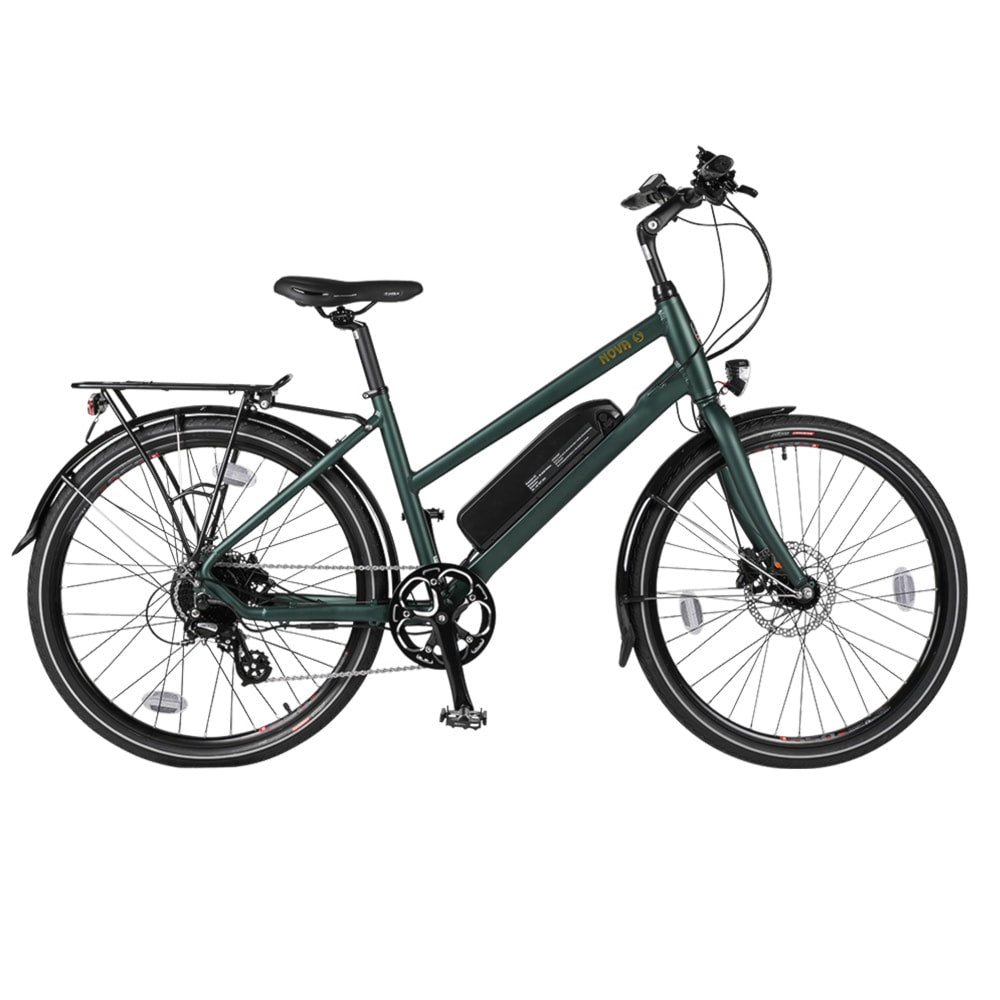 Batribike NOVA S,Lady, 26", 8 Speed, 43cm, LED Disp., Green 10.4 Ah bat.