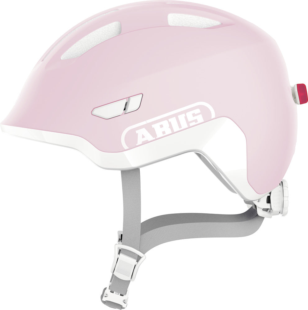 ABUS Hjelm Smiley 3.0 ACE LED pure rose - eCykler a/s 