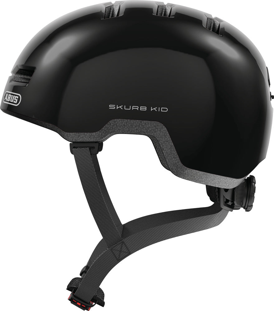 Abus hjelm Skurb Kid shiny black - eCykler a/s 
