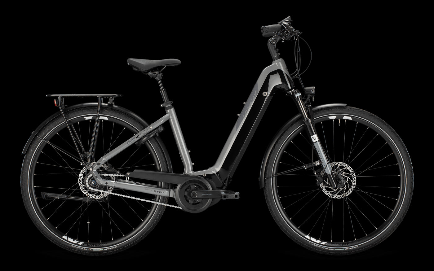 Conway Cairon T380 Wave N8 625Wh 50cm/L Sølvgrå - eCykler a/s 