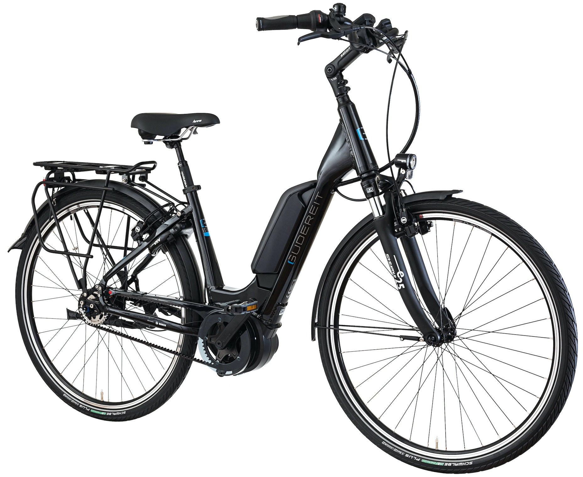 Gudereit EC-5.5 evo Mono Gates remtræk elcykel Smart System 545Wh 55cm/L Sort - eCykler a/s 