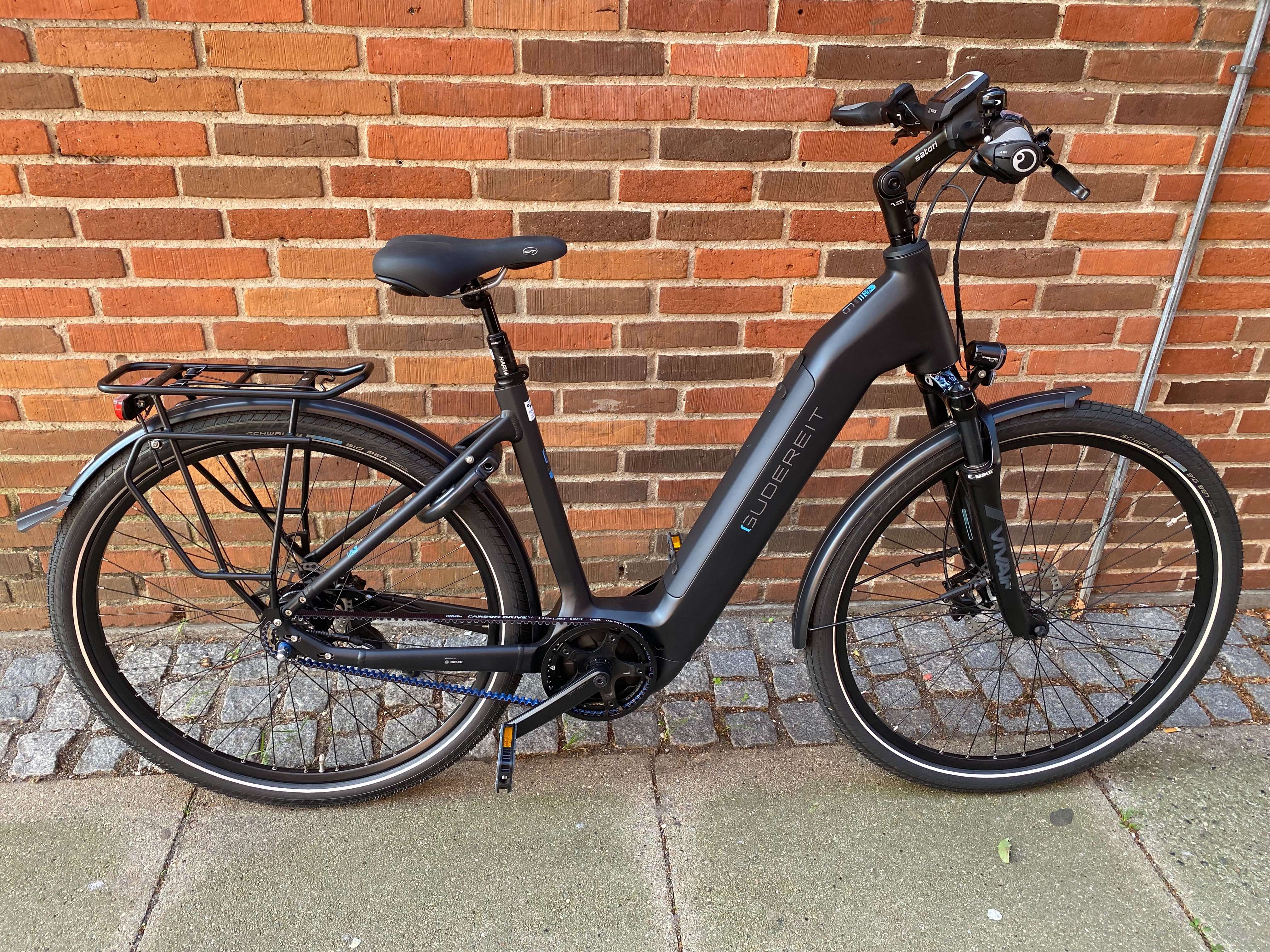 Gudereit ET-10 evo Basic Mono 500Wh Gates remtræk elcykel - eCykler a/s 