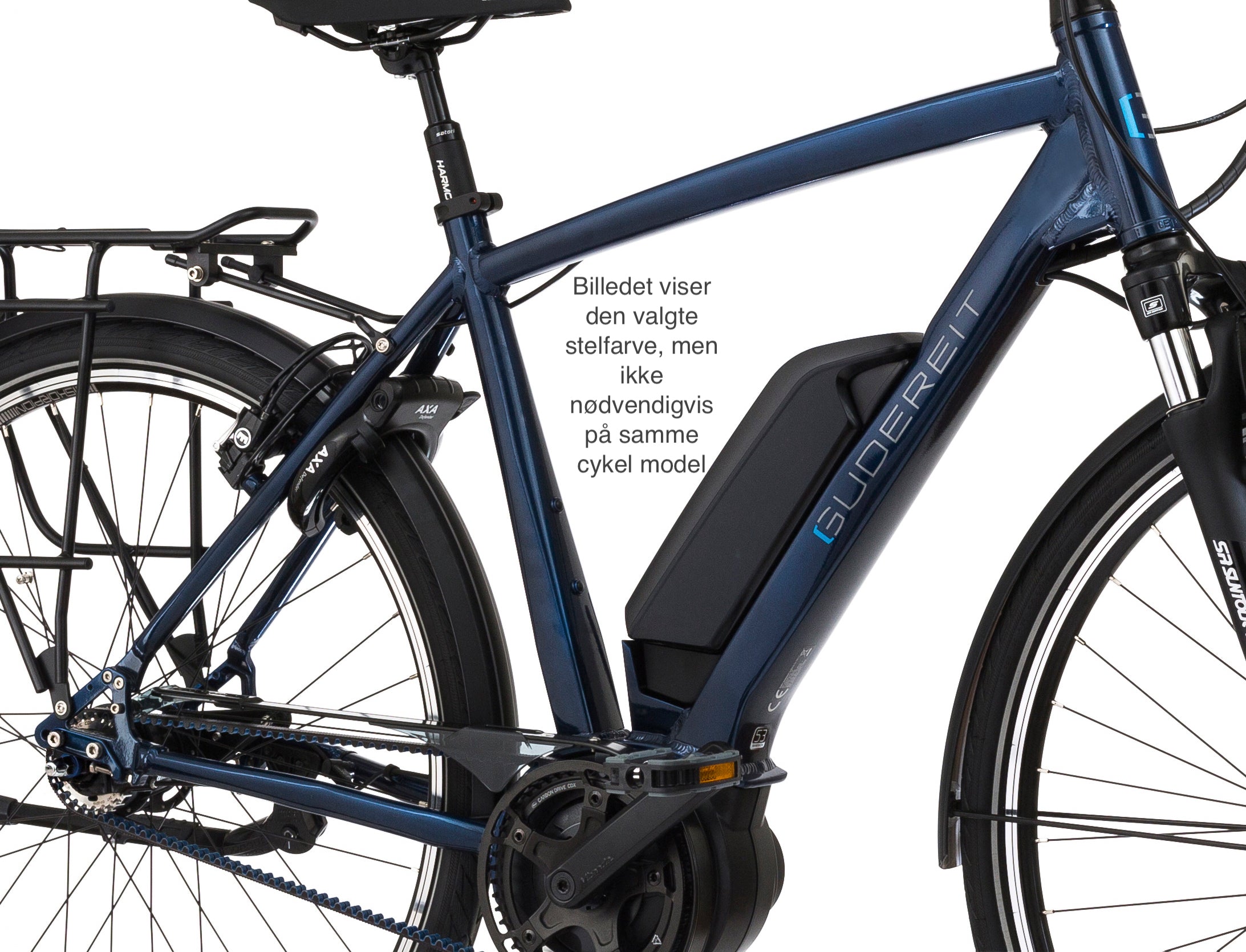 Gudereit ET-3 evo HR 500Wh 48cm/S Black (Matte) - eCykler a/s 