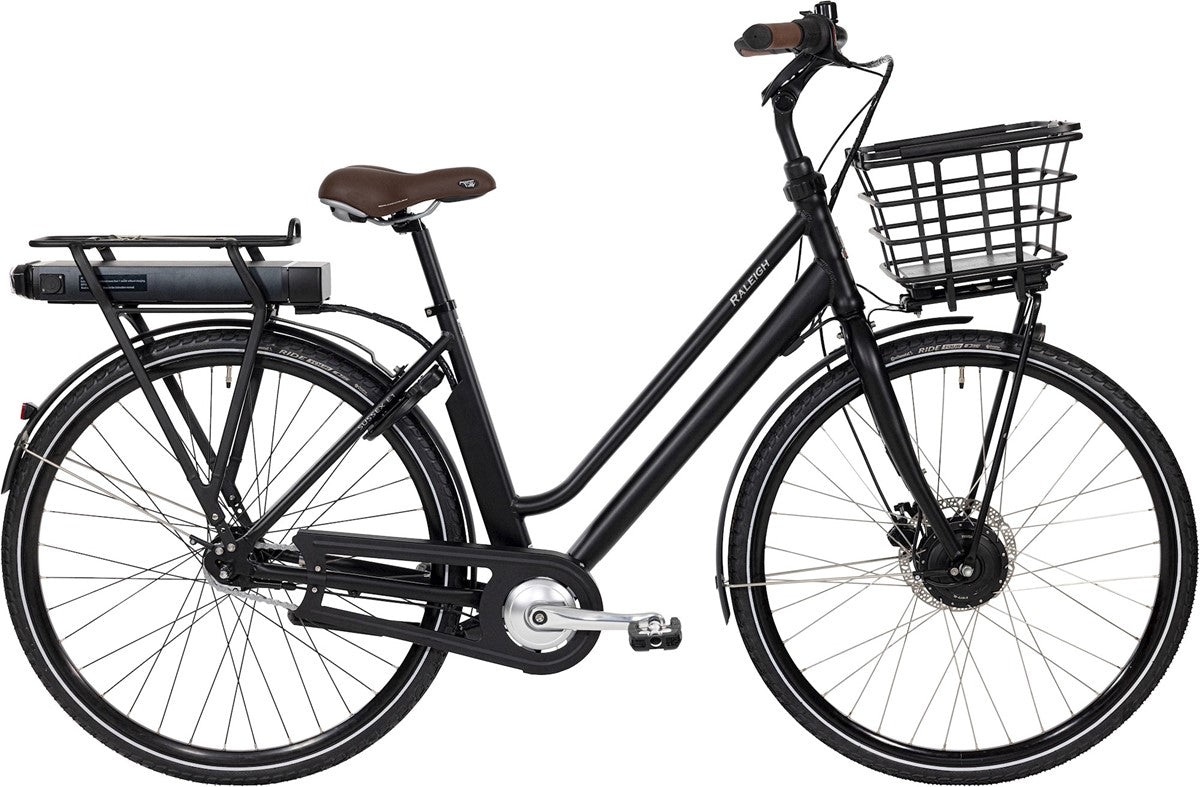 Raleigh Sussex E1 Dame Connect+  N7 skive/fod 48cm matsort 10.4 Ah - eCykler a/s 