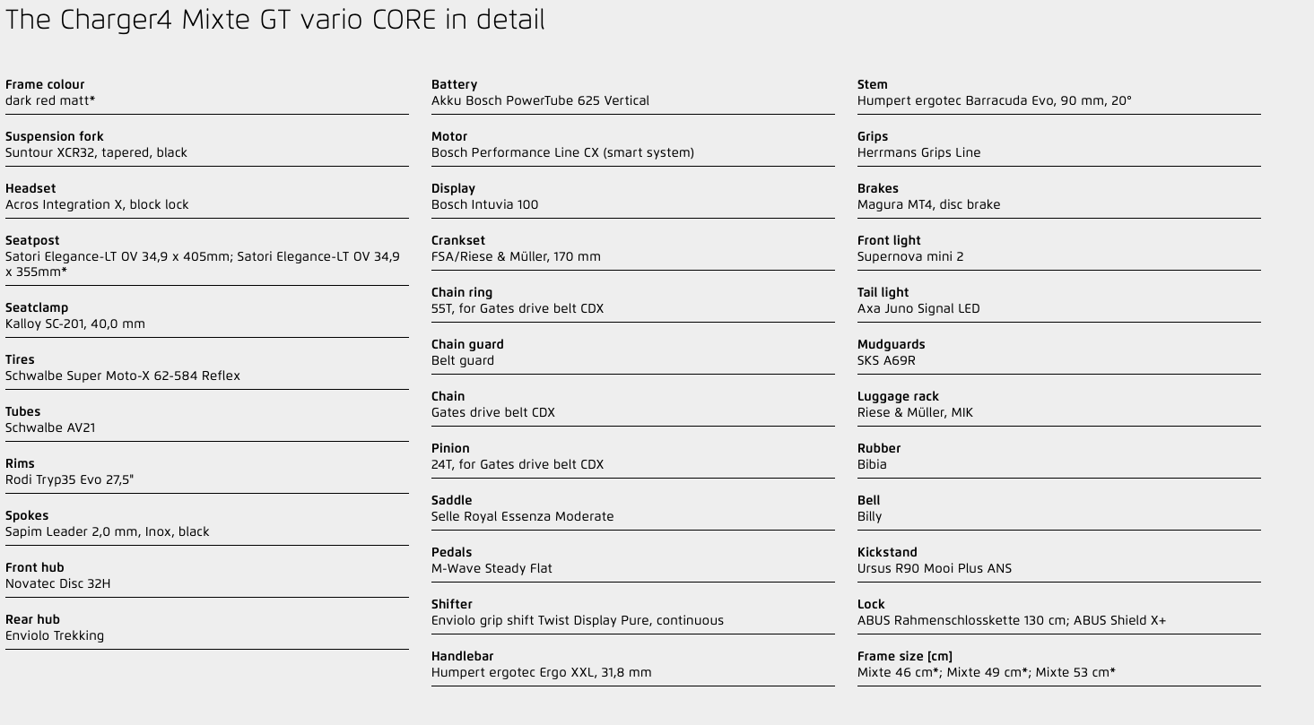 Riese & Müller Charger4 Mixte GT vario Core [Konfigurér selv] - eCykler a/s 