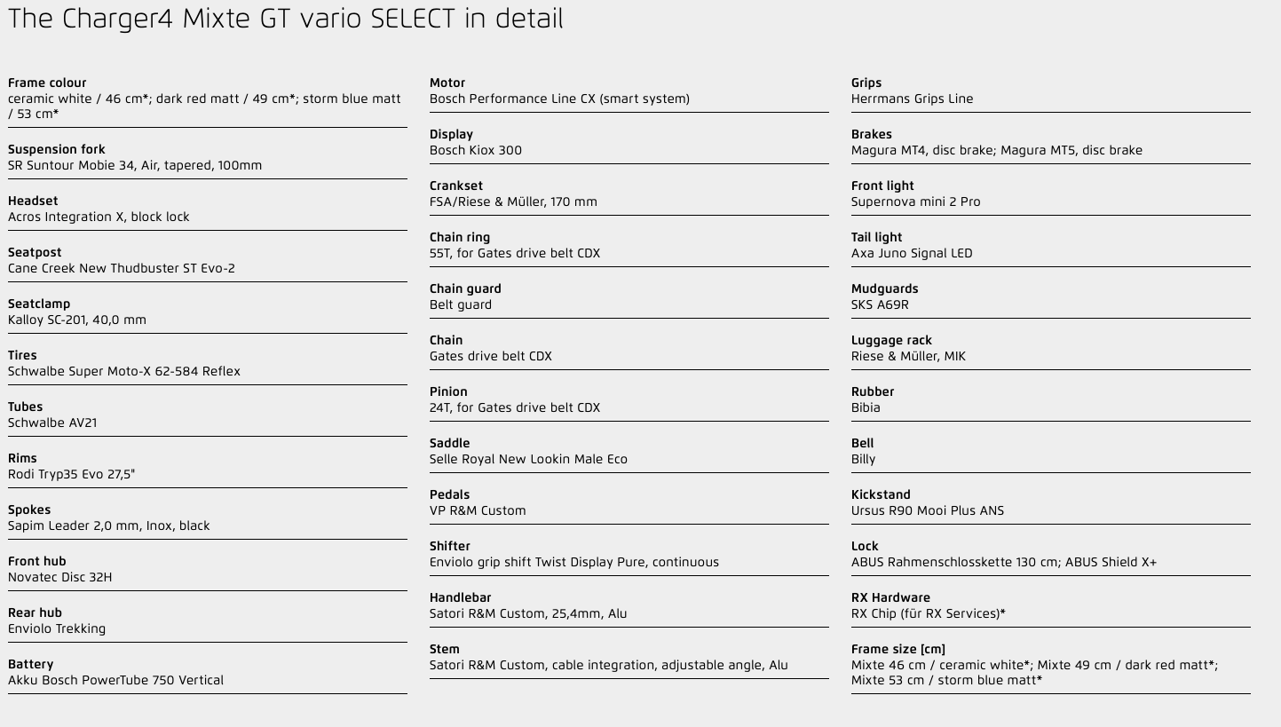 Riese & Müller Charger4 Mixte GT vario Select [Konfigurér selv] - eCykler a/s 