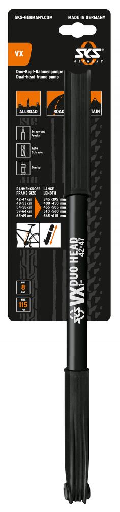 SKS VX Ramme Pumpe dobbelt hoved 42-47cm - eCykler a/s 
