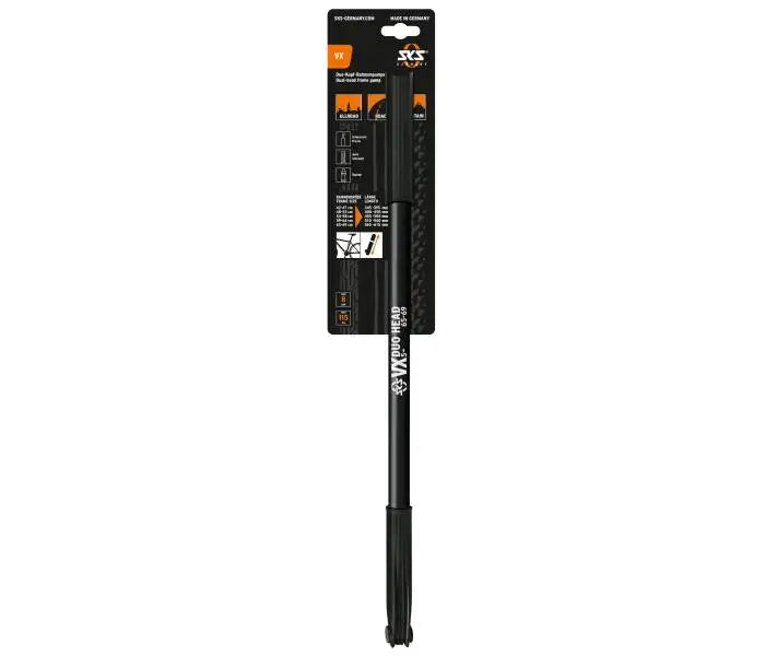 SKS VX Ramme Pumpe dobbelt hoved 65-69cm - eCykler a/s 