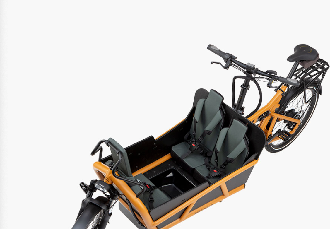 Three child seats with footwell - eCykler a/s 