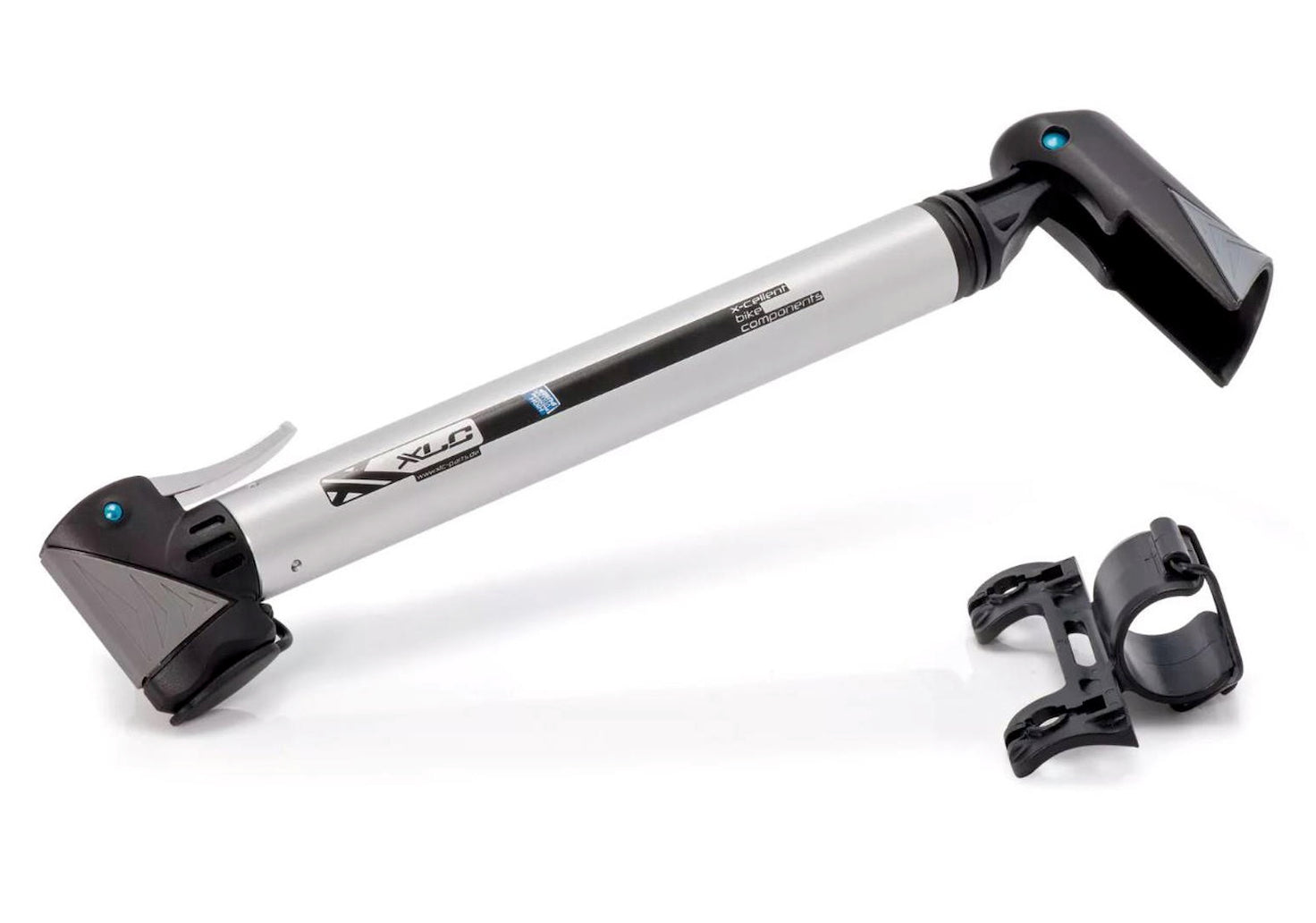 XLC Mini pump PU-M01 Alpha 100 psi Silver/Black - eCykler a/s 