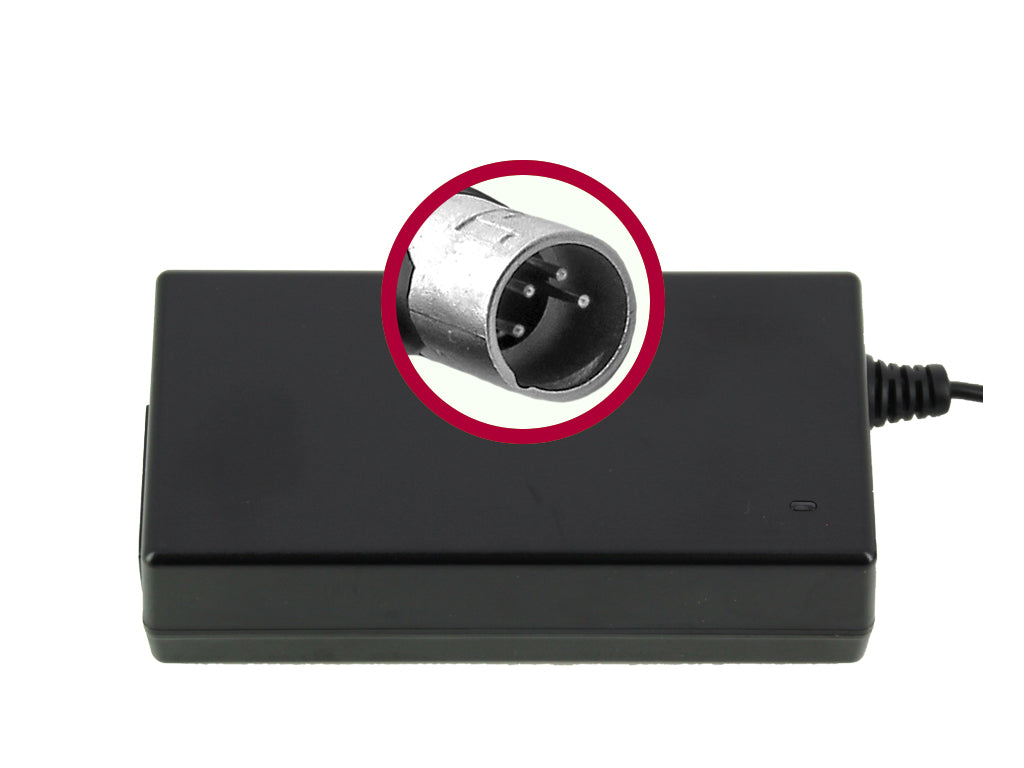 BMZ 42V 2Ah XLR oplader til batterier med 4-benet stik