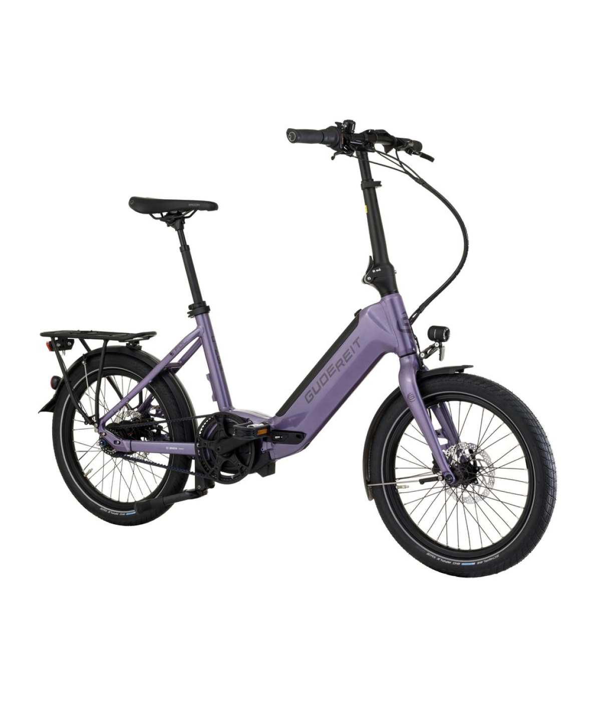 Gudereit EC-42 evo Gates remtræk el foldecykel 500Wh - eCykler a/s 